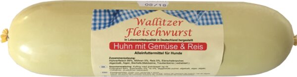 WALLITZER Fleischwurst mit Huhn + Gemüse, 400 g