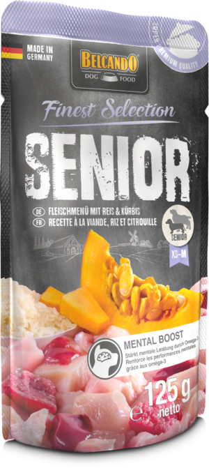 BELCANDO® Senior Fleischmenü mit Reis & Kürbis