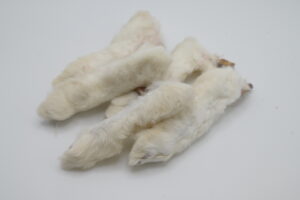 Kaninchenunterbeine mit Fell, 150 g