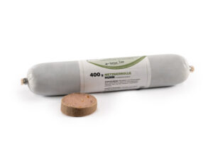 Metzgerrolle Huhn, Süßkartoffel + Möhren, 400 g